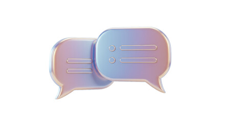 Isolated Iridescent Speech Bubbles for Communication