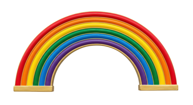 Isolated Rainbow Arch Symbol of Hope