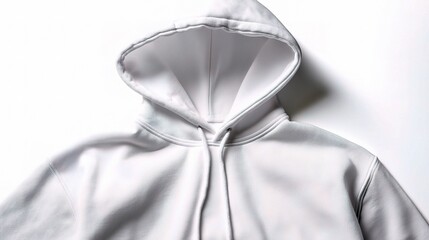 White Hoodie on Blank Background, Minimalist Fashion Inspiration
