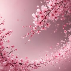 Fototapeta premium pink cherry blossom, cherry blossom background, pink cherry tree