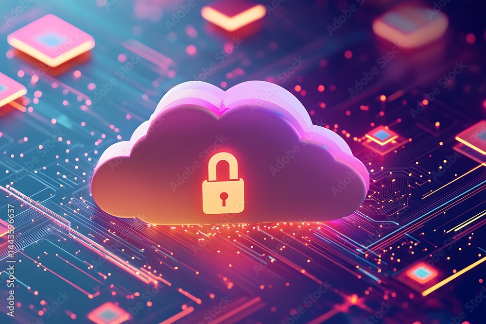 Poster secure cloud computing data protection concept