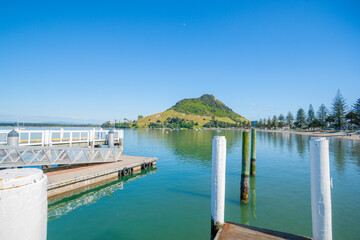 Pier of Salisbury Wharf at one end of Pilot Bay Mount Maunganui