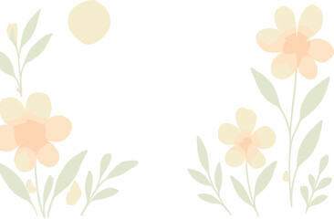 Obraz premium Soothing watercolor composition with soft floral elements. Vector design for wellness retreats, yoga posters, and clean skincare branding