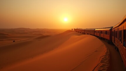 Sands of Time: A Journey by Train Through the Desert's Majesty