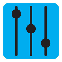 Equalizer control icon Vector logo outline