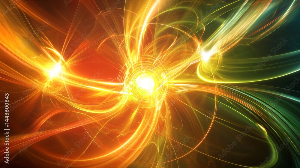 Poster vibrant colorful abstract background with dynamic patterns and swirls representing the flow of celes
