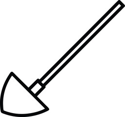 shovel on white background