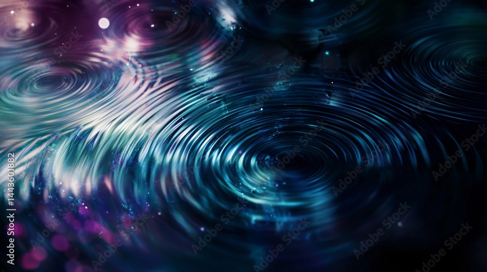 Poster water ripple effect with a soft purple background creating a calming and soothing visual that evokes