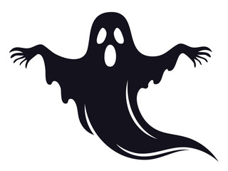 Scary Transparent Ghost Vector Design