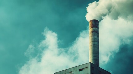 Industrial smoke stack pollution