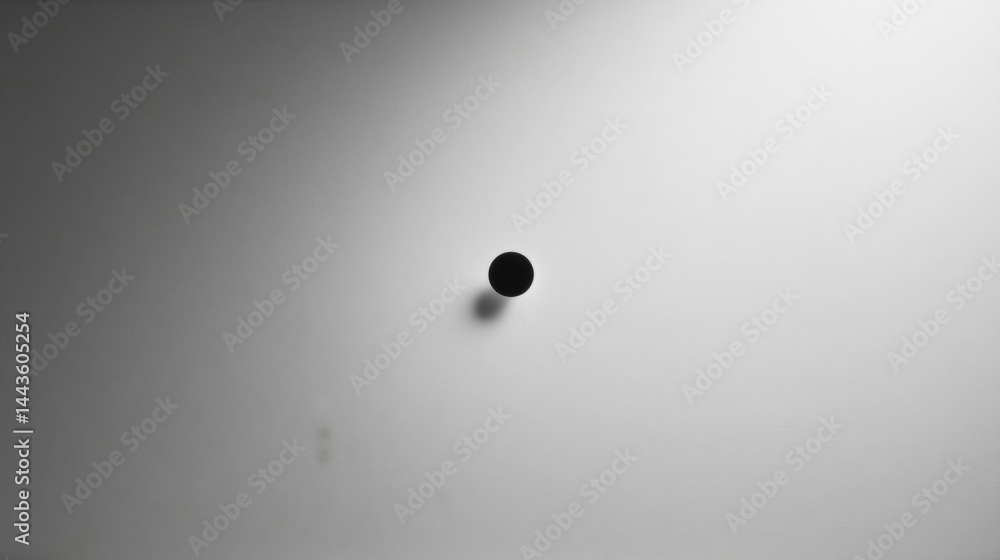 Aufkleber black and white photograph of a single black dot in the center of a plain white background. the dot 