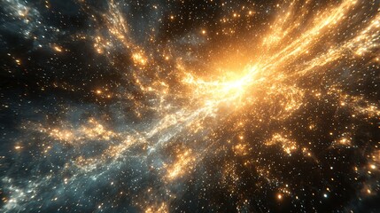 Obraz premium Stunning star cluster captured in cosmic space highlighting the magnificence of celestial bodies in a mesmerizing spotlight effect