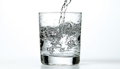 Water being poured into a glass