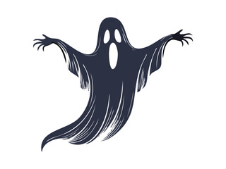 Friendly Floating Ghost Vector Design