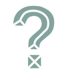 vector illustration of a geometric gem stone question mark