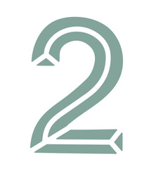 vector illustration of a geometric gem stone number 2