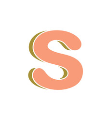 vector illustration of a lowercase s