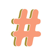 vector illustration of a hashtag