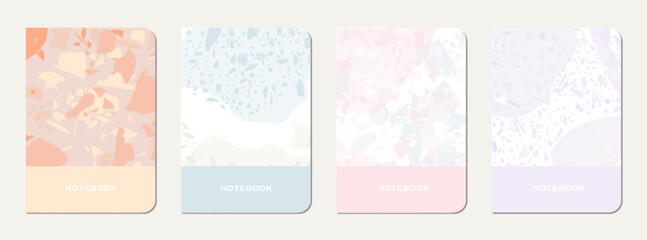 Notepad cover design. Terrazzo abstract