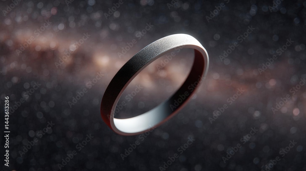 Aufkleber close-up of a ring. the ring is in the center of the image and is slightly tilted to the left. it ap