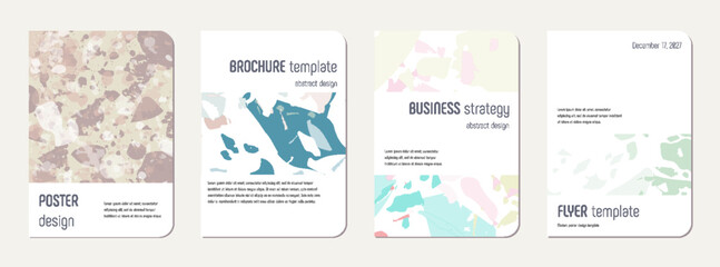 Brochure cover design. Terrazzo abstract