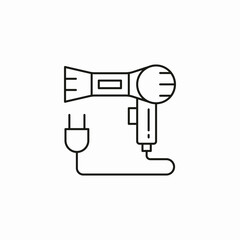 electric hair dryer icon sign vector