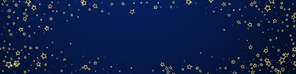 Gold sparkling star confetti.