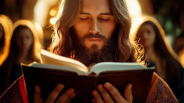 Jesus shares wisdom with followers in a serene setting during biblical times