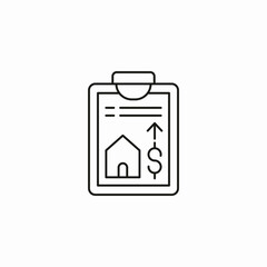 property value increase icon sign vector