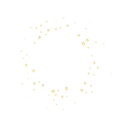 Gold sparkling star confetti.