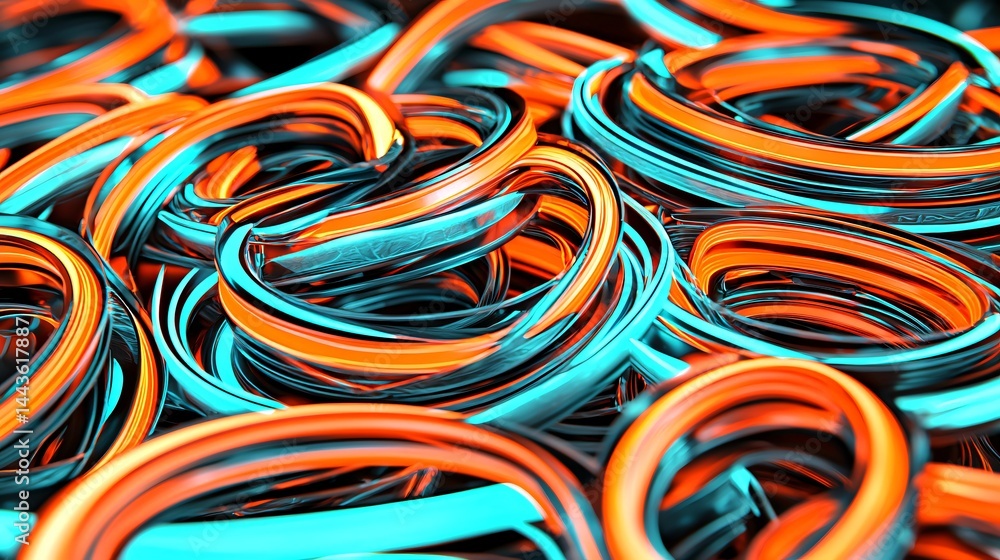 Poster a collection of intricate rings in a sci-fi environment featuring ai-piloted drones under soft ambie