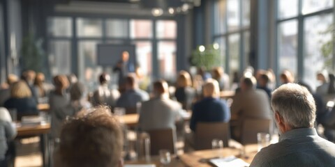 Fototapeta premium Diverse Audience Engages in Business Seminar