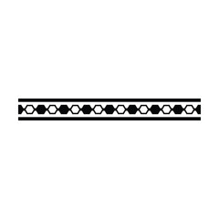 Ancient border frame icon, pattern divider horizontal line vector shape icon for decorative vintage doodle element