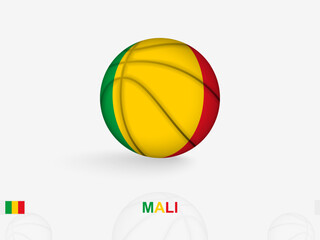 Fototapeta premium Mali Basketball Concept with National Flag Design.