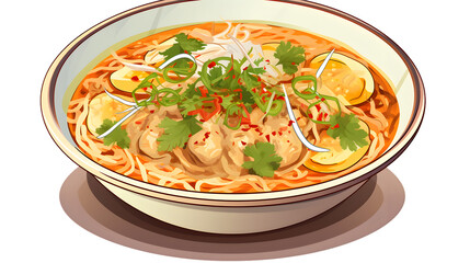 Authentic Soto Sabrang Image featuring Traditional Indonesian Soup Culturally Enriched With Flavorful Spices