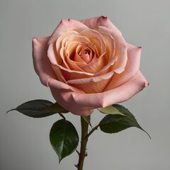 pink rose on a white background