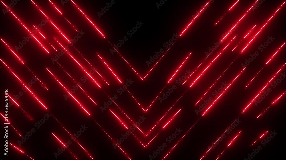 Poster abstract background with neon line falling down looped animation horizontal neon line animation movi