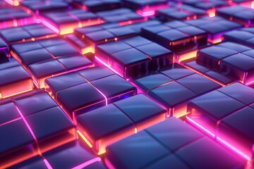 Obraz premium purple cube background