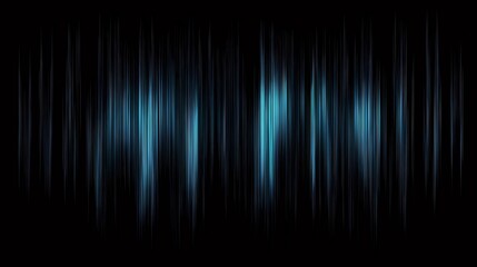 黒色背景に青色の光る線が垂直に並んだ抽象的なデザイン エネルギーとテクノロジーを表現