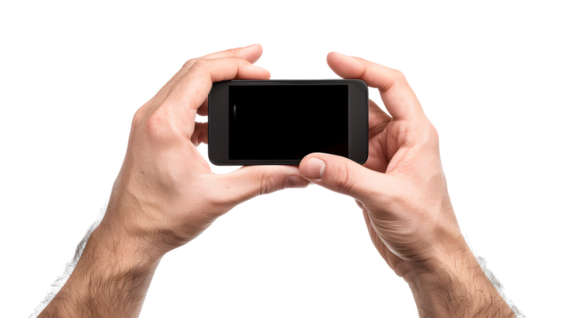 Professional Businessman Hands Holding Cell Phone in Spain, Barcelona for Modern Communication Concept