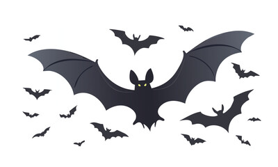 Halloween Night Bat Vector Art