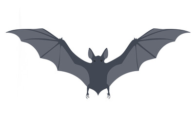 Simple Smiling Bat Vector Graphic