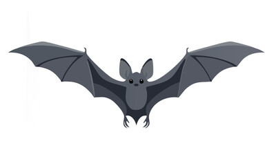 Fototapeta premium Black Winged Bat Vector Illustration