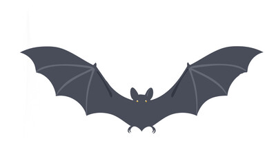 Bat In Night Vector Graphic
