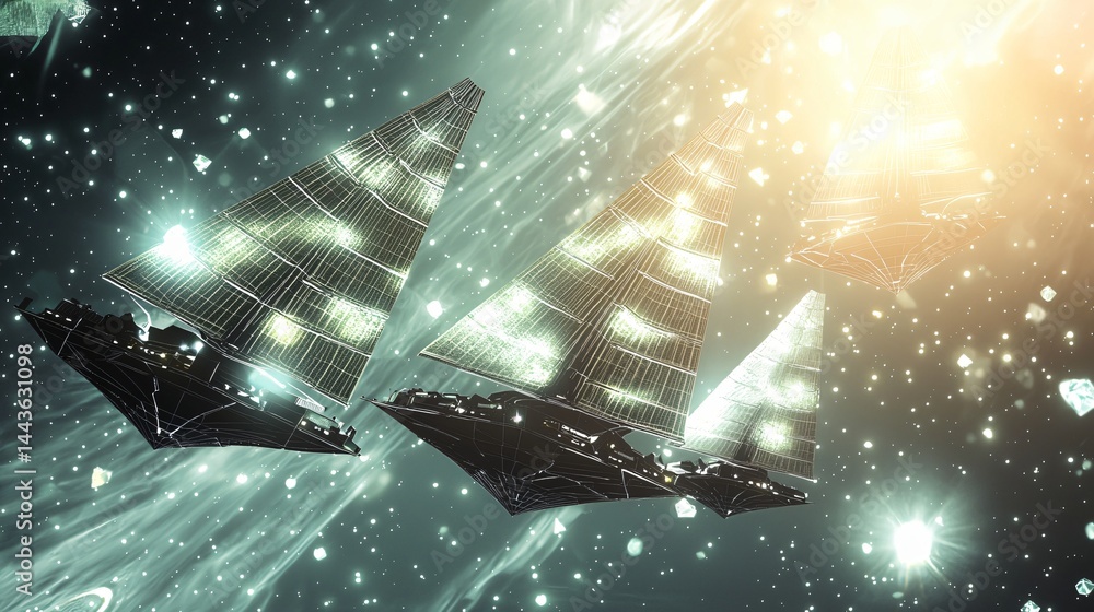 Poster a single ship floating gracefully in the expansive sky with soft light diffusion creating a dreamy a