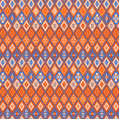 Mexican multicolored Latin American seamless diamond pattern