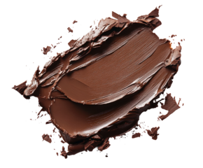 Mixing rich chocolate spread kitchen food isolated on transparent background