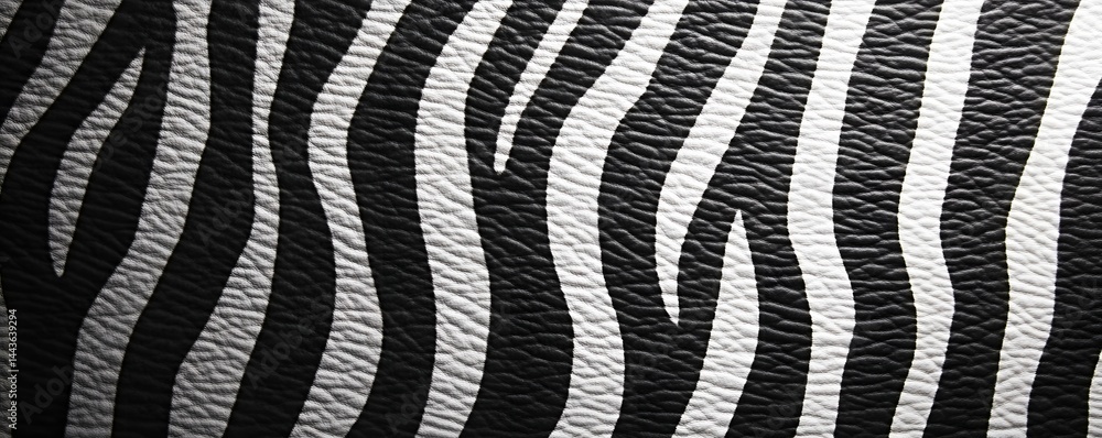 Poster close up of zebra pattern on textured surface material