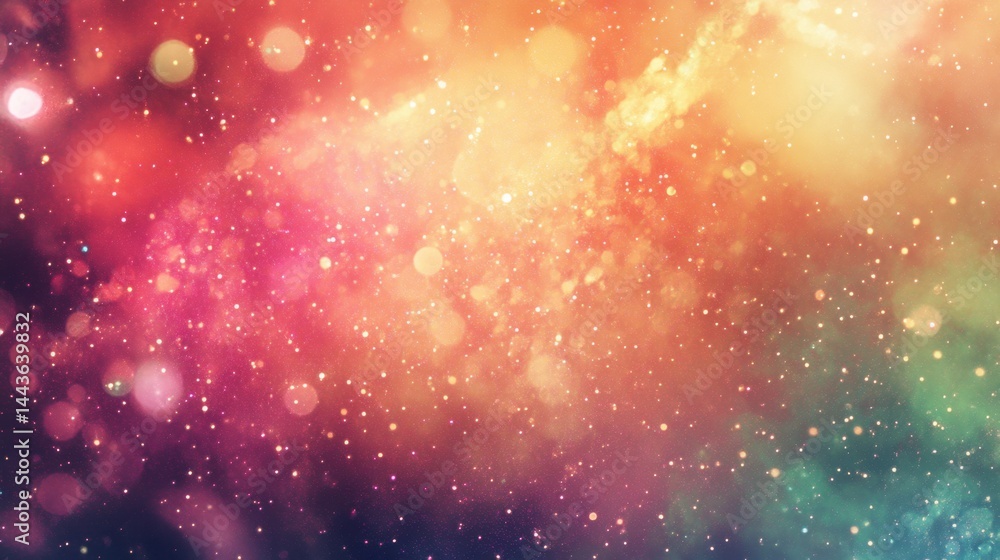 Poster abstract bokeh background with colorful glow and soft lights for festive designs
