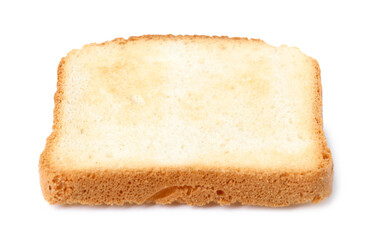 Piece of fresh toast bread isolated on white